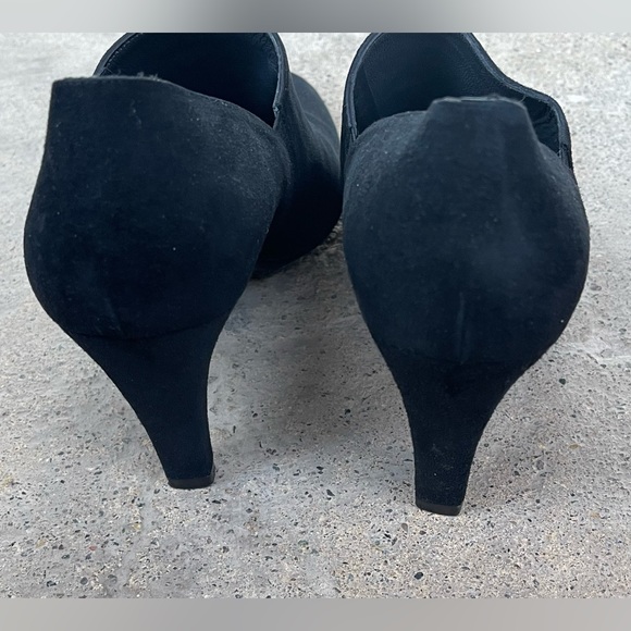 Stuart Weitzman Suede Corral Ankle Heels Black size 9 - Picture 5 of 8